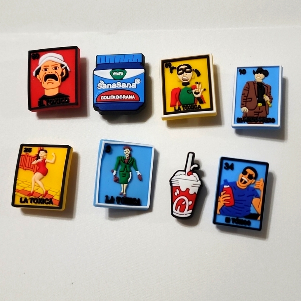 8 pc. Loteria Jibbitz for Crocs Set